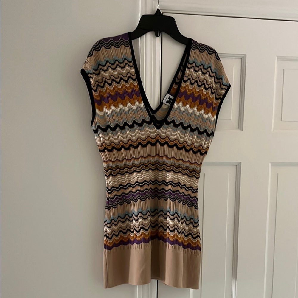 Multicolor Chevron M Missoni Knit Top